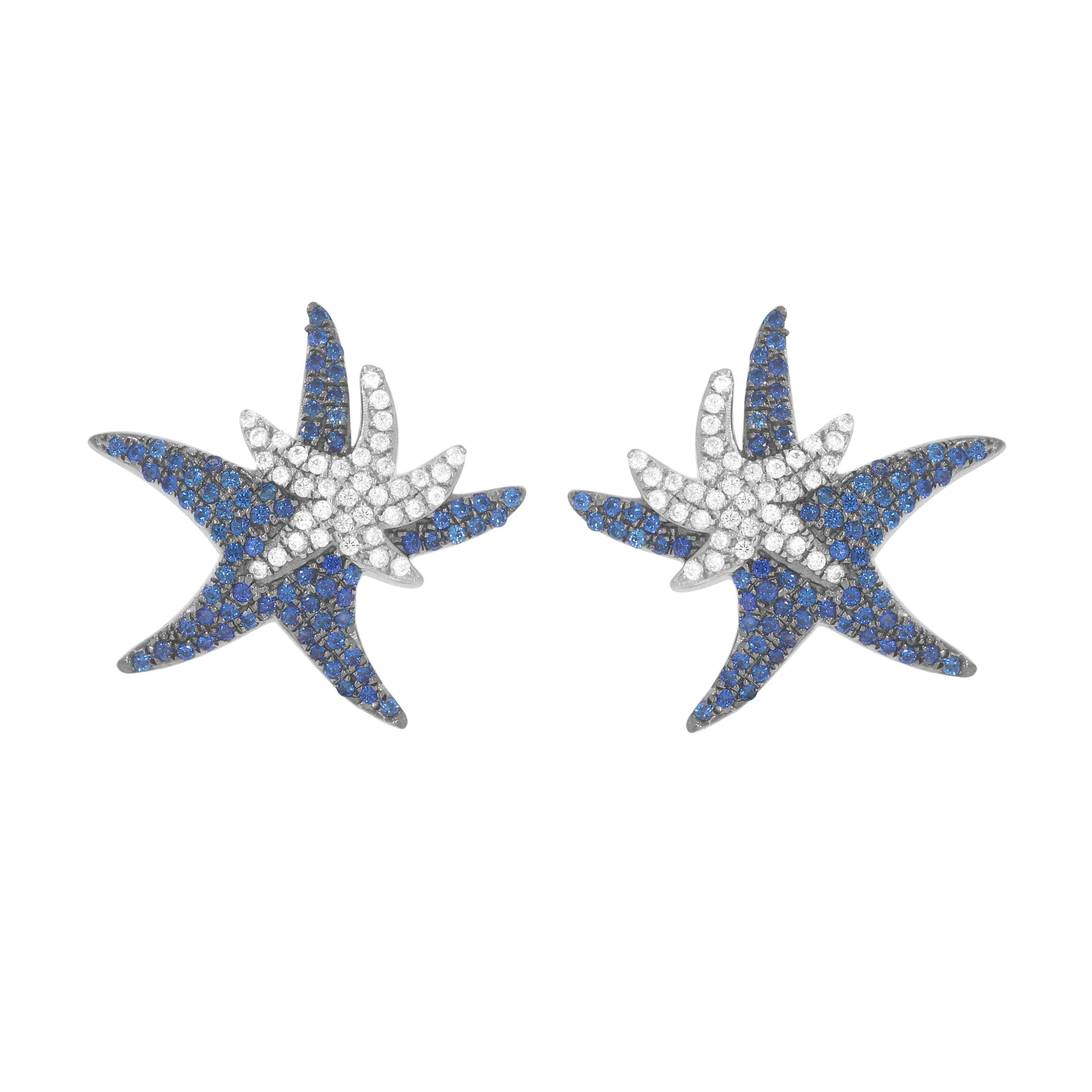 Blue & Diamond Mother and Baby Starfish